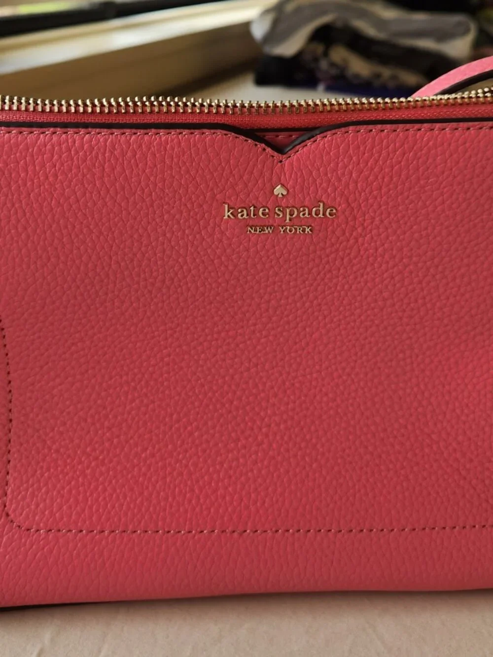 Kate Spade Harlow Crossbody Bag Bright Blox Pink Pebbled Leather NWT